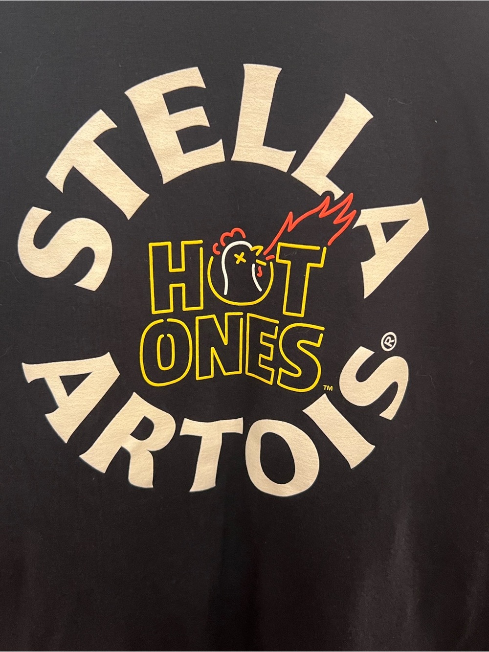 Black Stella Artois x Hot Ones Logo Tee